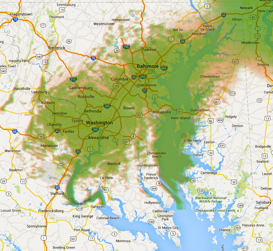 Baltimore/Washington D.C. Widearea Coverage